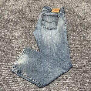 Levis 514 Jeans Mens 38x32 Blue Straight Denim Workwear Medium Wash
